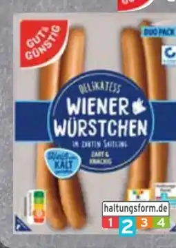 Edeka Gut & Günstig Delikatess Wiener Würstchen Angebot