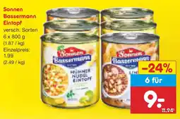 Netto Marken-Discount Sonnen Bassermann Eintopf Angebot