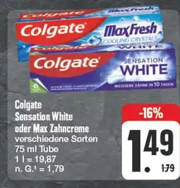 Edeka Colgate sensation white oder max zahncreme Angebot