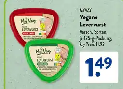 Aldi Süd Myvay vegane leberwurst Angebot