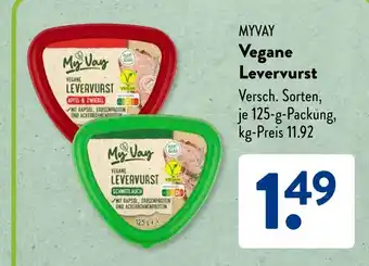 Aldi Süd Myvay vegane leberwurst Angebot