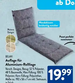 Aldi Süd Belavi auflage für aluminium-rolliege Angebot