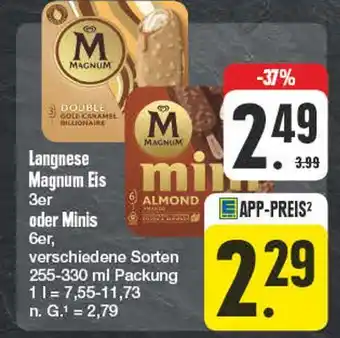 Edeka Langnese magnum eis Angebot