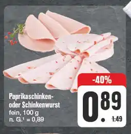 Edeka Paprikaschinken- oder schinkenwurst Angebot