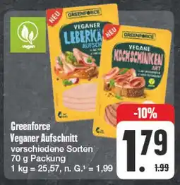 Edeka Greenforce veganer aufschnitt Angebot