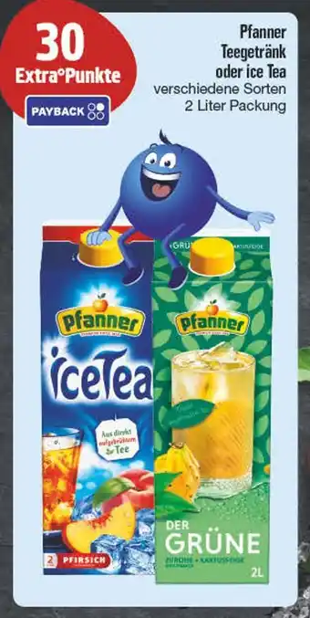 Edeka Pfanner te getränk oder ice tea Angebot