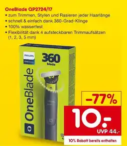 Netto Marken-Discount Philips oneblade qp2724/17 Angebot