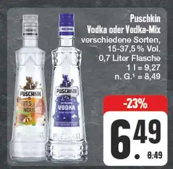 Edeka Puschkin vodka oder vodka-mix Angebot