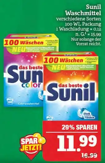 Marktkauf Sunil waschmittel Angebot