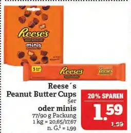 Marktkauf Reese's peanut butter cups 5er oder minis Angebot