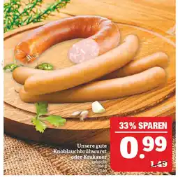 Marktkauf Knoblauchbrühwurst oder krakauer Angebot