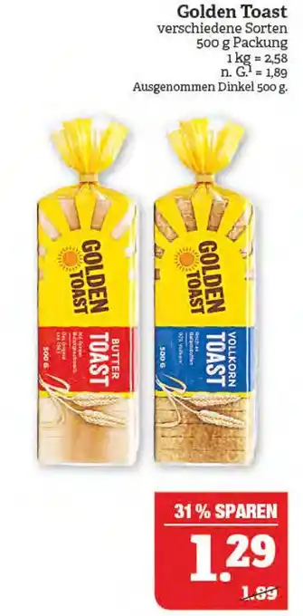 Marktkauf Golden toast butter toast, vollkorn toast Angebot