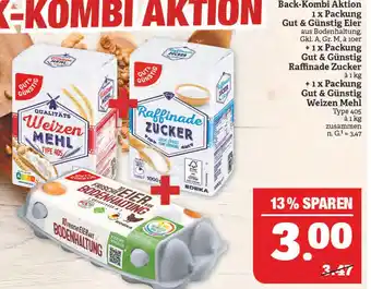 Marktkauf Gut & günstig eier aus bodenhaltung oder raffinade zucker oder weizen mehl Angebot