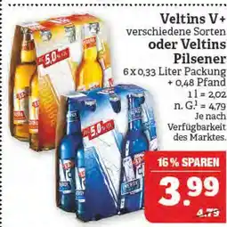 Marktkauf Veltins veltins v+ verschiedene sorten oder veltins pilsener Angebot