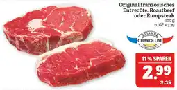 Marktkauf Charoluxe original französisches entrecôte oder roastbeef oder rumpsteak Angebot