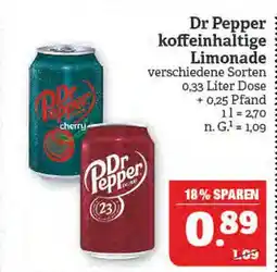 Marktkauf Dr pepper dr pepper cherry oder dr pepper 23 Angebot