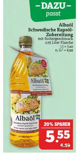 Marktkauf Albaöl schwedische rapsöl-zubereitung mit buttergeschmack Angebot