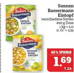 Marktkauf Sonnen bassermann erbsen eintopf oder hühner nudel eintopf Angebot