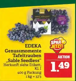 Marktkauf Edeka genussmomente tafeltrauben sable seedless Angebot