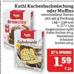 Marktkauf Kathi kuchenbackmischung oder muffins Angebot