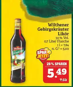 Marktkauf Wilthener gebirgskräuter likör Angebot