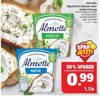 Marktkauf Almette alpenfrischkäse oder -zubereitung Angebot