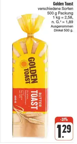 nah & gut Golden toast butter toast Angebot