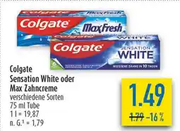 diska Colgate sensation white oder max zahncreme Angebot