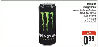 nah & gut Monster energy drink Angebot