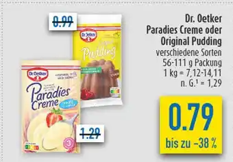 diska Dr. oetker paradies creme oder original pudding Angebot