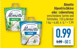 diska Almette alpenfrischkäse oder -zubereitung Angebot