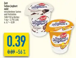 diska Zott sahne joghurt mild Angebot