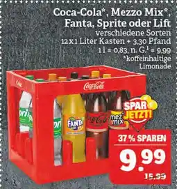 Marktkauf Coca-cola mezzo mix, fanta, sprite oder lift Angebot