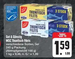 E-Center Gut & günstig msc thunfisch filets Angebot