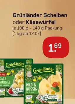 akzenta Grünländer scheiben oder käsewürfel Angebot