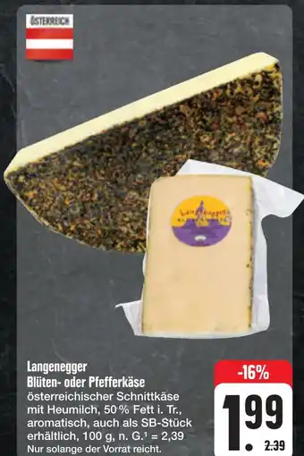 E-Center Langenecker blüten- oder pfefferkäse Angebot