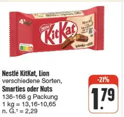 nah & gut Nestlé kitkat, lion, smarties oder nuts Angebot