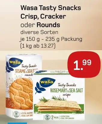 akzenta Wasa tasty snacks crisp, cracker oder rounds Angebot