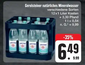 E-Center Gerolsteiner natürliches mineralwasser Angebot