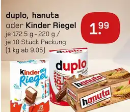 akzenta Duplo, hanuta, kinder riegel duplo, hanuta oder kinder riegel Angebot