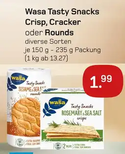 boni Center Wasa tasty snacks crisp, cracker oder rounds Angebot