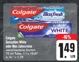 E-Center Colgate sensation white oder max zahncreme Angebot