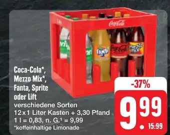 E-Center Coca-cola coca-cola oder mezzo mix oder fanta oder sprite oder lift Angebot