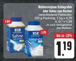 E-Center Weihenstephan schlagrahm oder sahne zum kochen Angebot