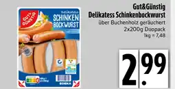 Edeka Gut&günstig delikatess schinkenbockwurst Angebot