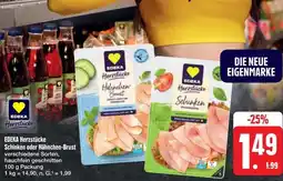 E-Center Edeka herzstücke schinken oder hähnchen-brust Angebot