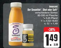 E-Center Innocent der smoothie, shot oder saft Angebot