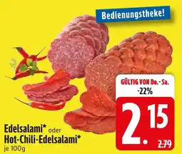 Edeka Edelsalami oder hot-chili-edelsalami Angebot