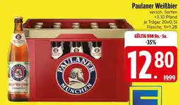 Edeka Paulaner weißbier Angebot