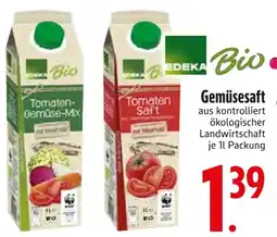 Edeka Edeka bio tomaten-gemüse-mix oder tomaten saft Angebot